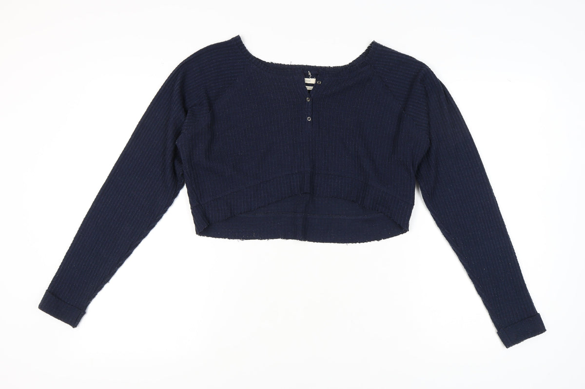 Urban Outfitters Women's Blue Cropped Blouse, Size S