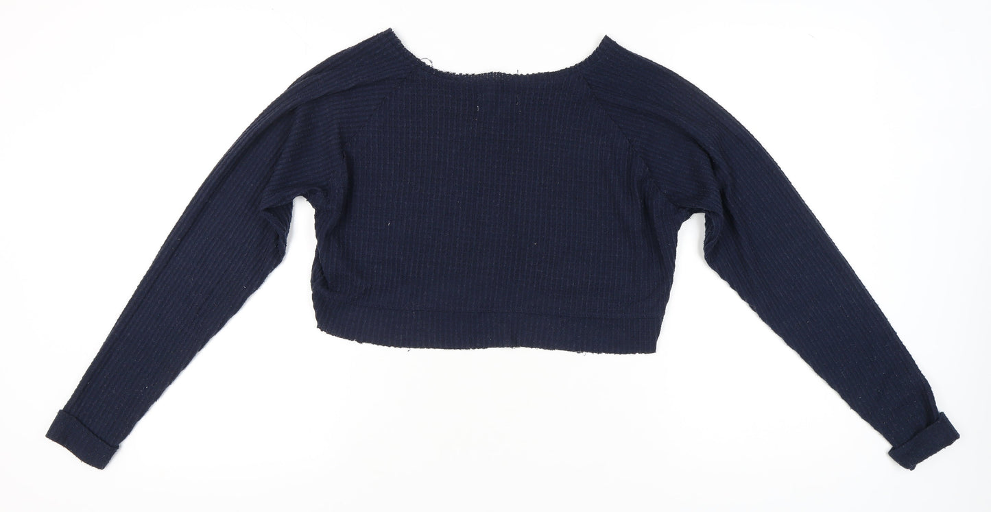 Urban Outfitters Women's Blue Cropped Blouse, Size S