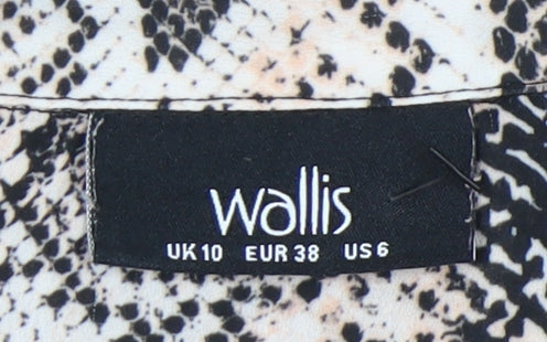 Wallis Women's Multicoloured Animal Print Blouse Size 10