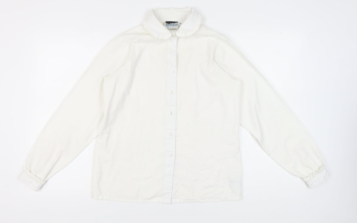 Fashion Sprit Women’s White Blouse, Size 14, Casual Wear