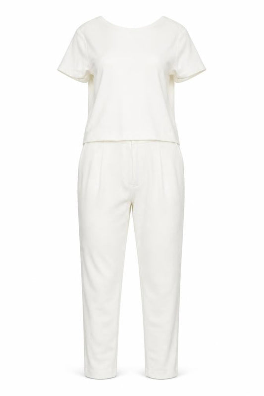 Zara Women's White Jumpsuit Short Sleeve Size S
