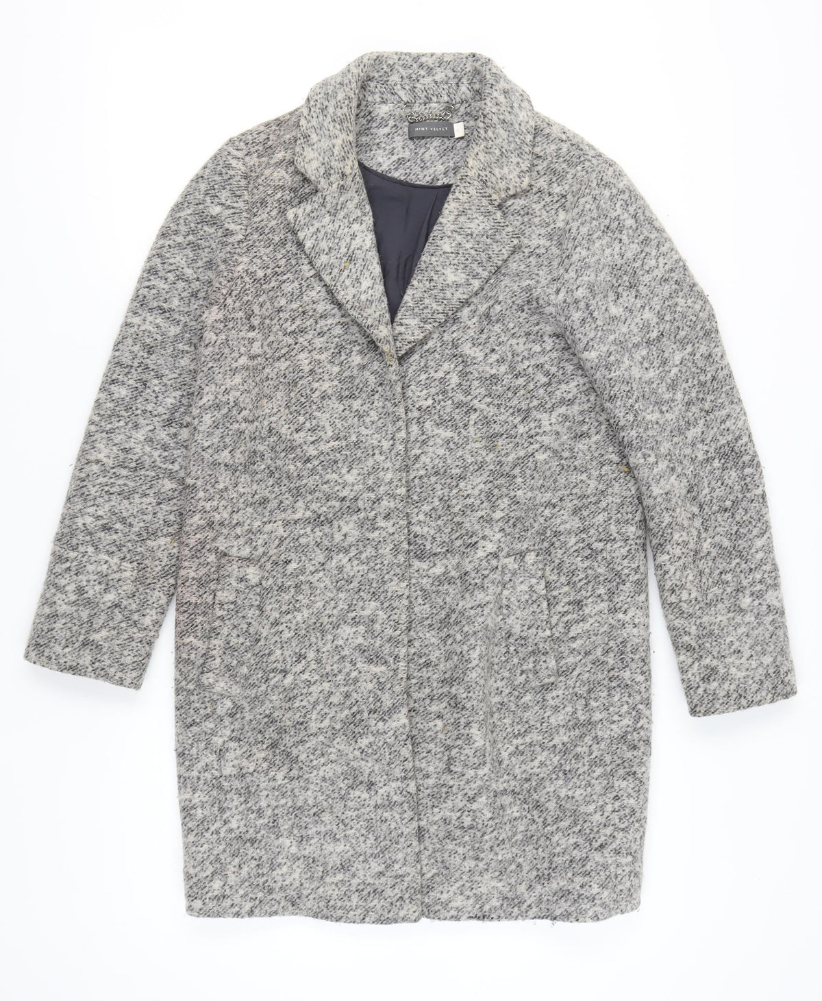 Mint Velvet Women's Grey Overcoat Size 12