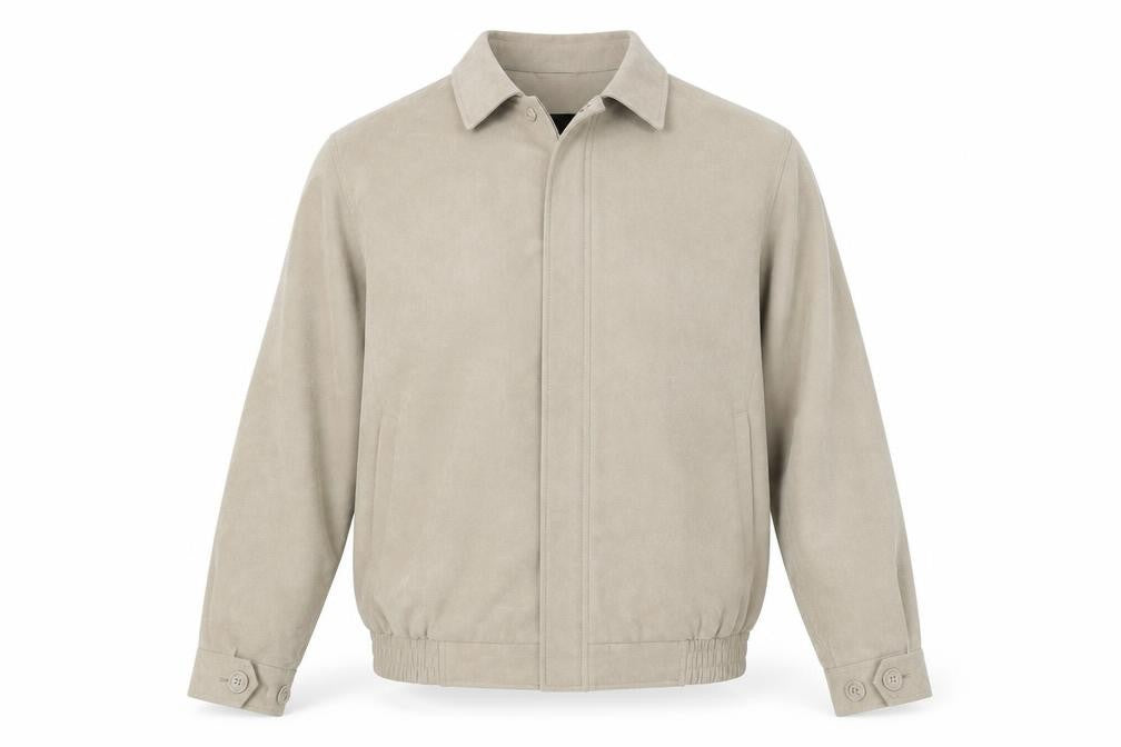 BHS Men's Beige Basic Jacket, Size L 41-43", Casual
