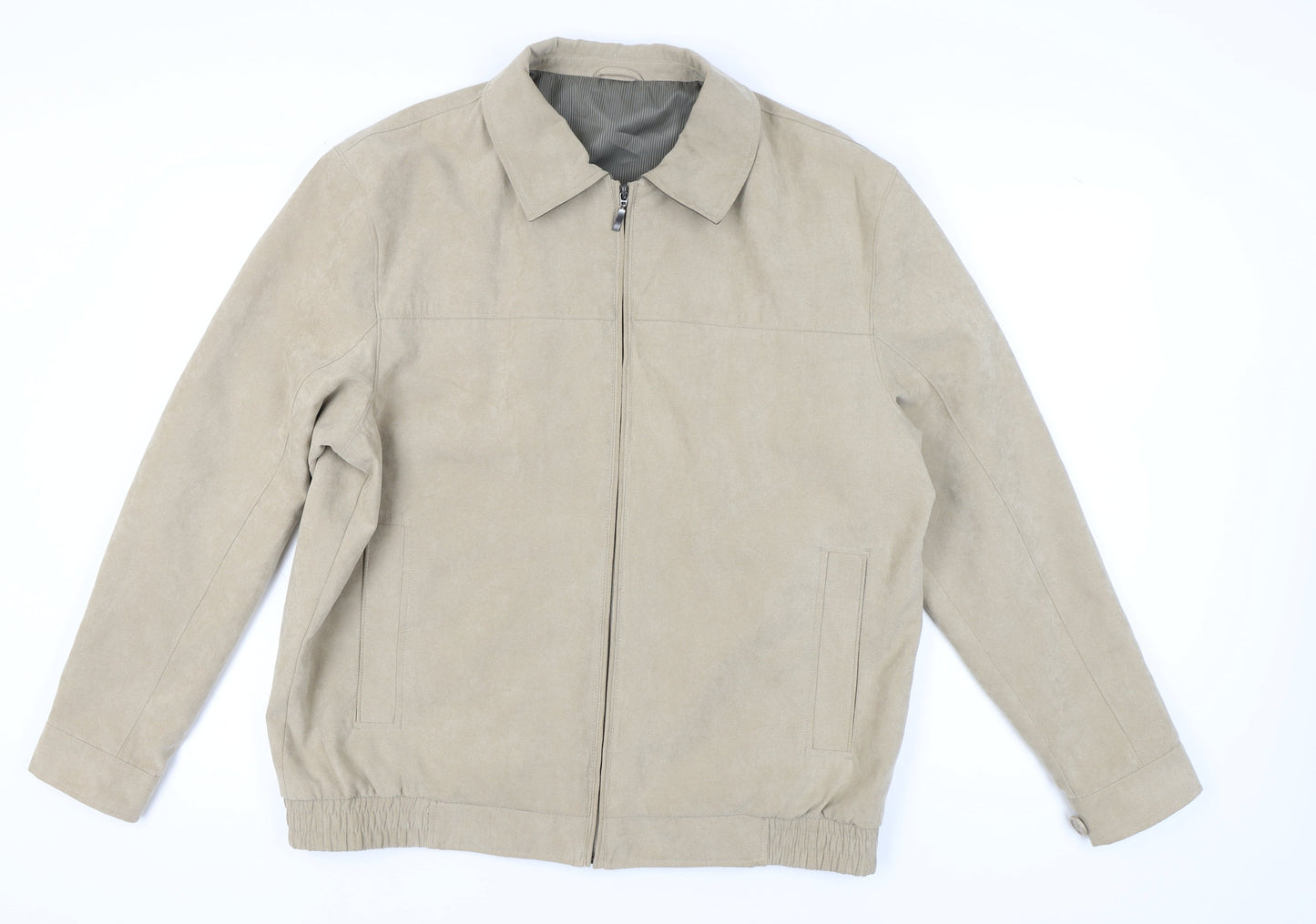 BHS Men's Beige Basic Jacket, Size L 41-43", Casual