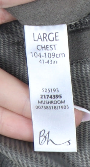 BHS Men's Beige Basic Jacket, Size L 41-43", Casual