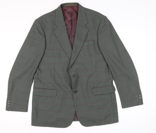 Gurteen Men's Grey Check Blazer 42 Long Jacket