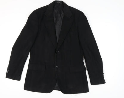 Additional front view of Zara Man Black Blazer, size UK 40, Single-Breasted
