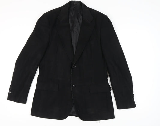 Zara Man Black Blazer Size UK 40 Single-Breasted