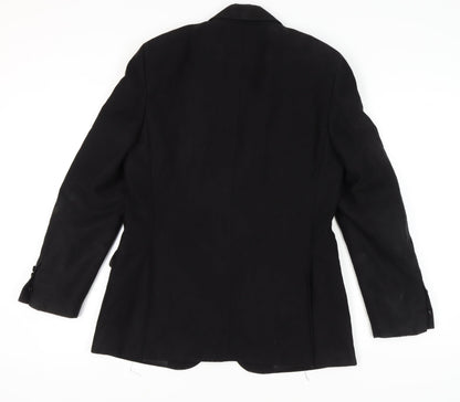 Back view of Zara Man Black Blazer, size UK 40, Single-Breasted