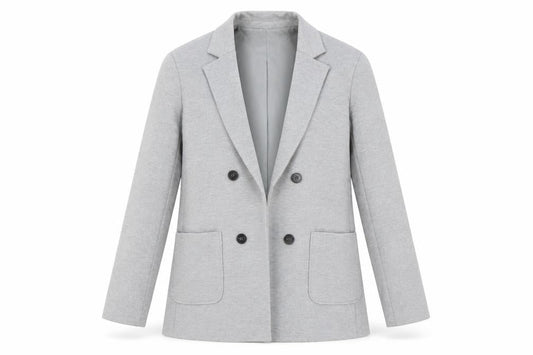 Dorothy Perkins Women's Grey Blazer, Size 8, Double-Breasted