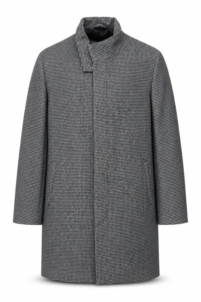 Livergy Men's Grey Houndstooth Overcoat XL