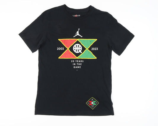 Jordan Men's Black Graphic T-Shirt, Medium