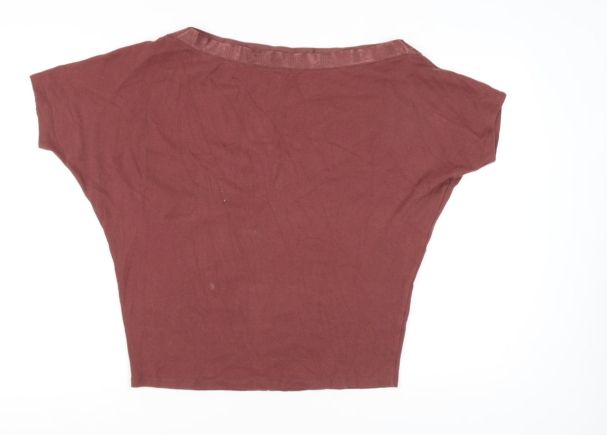 River Island Women's Brown Basic Top Size 14