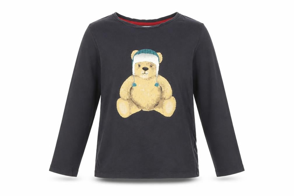 Marks & Spencer Girls Black Teddy Pyjama Top 7-8 Years
