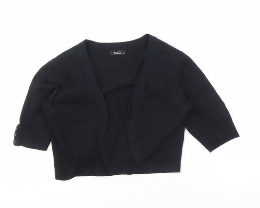 M&Co Women's Black Cardigan XS Open Style