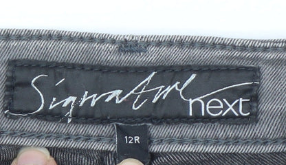 Next Women's Grey Regular Cotton Jeans