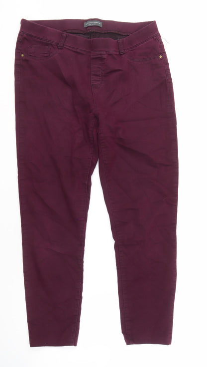 Additional front view of Dorothy Perkins Women’s Purple Skinny Jeans, UK 16