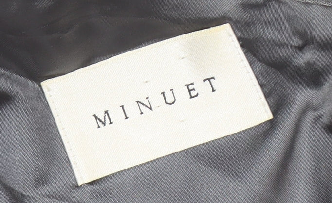 Minuet Women’s Grey Sheath Dress Size 14 Sleeveless