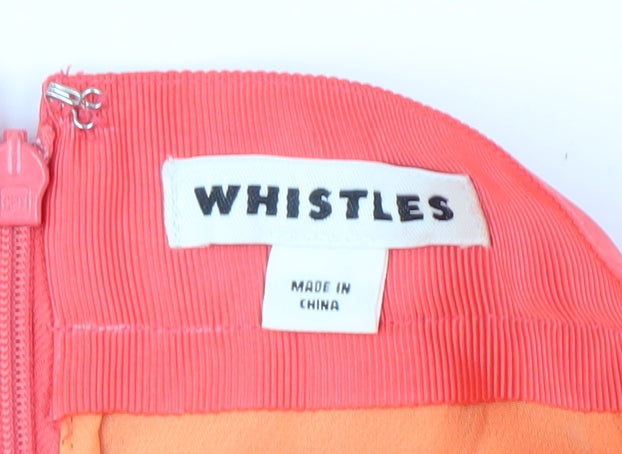 Whistles Women’s Orange Lace Pleated Skirt Size 12
