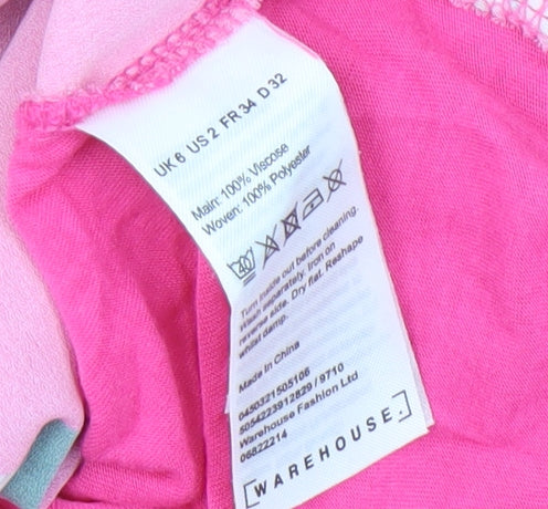 Warehouse Women's Pink Floral Camisole Size 6