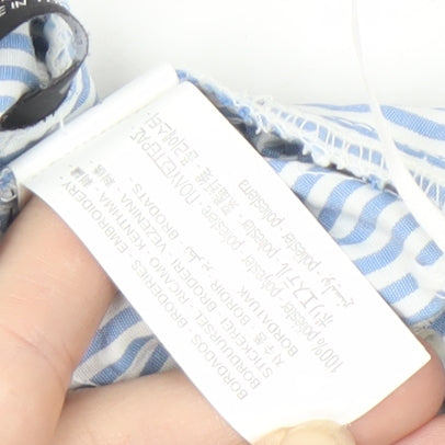 Zara Women's Blue Striped Camisole Tank Top Size 12