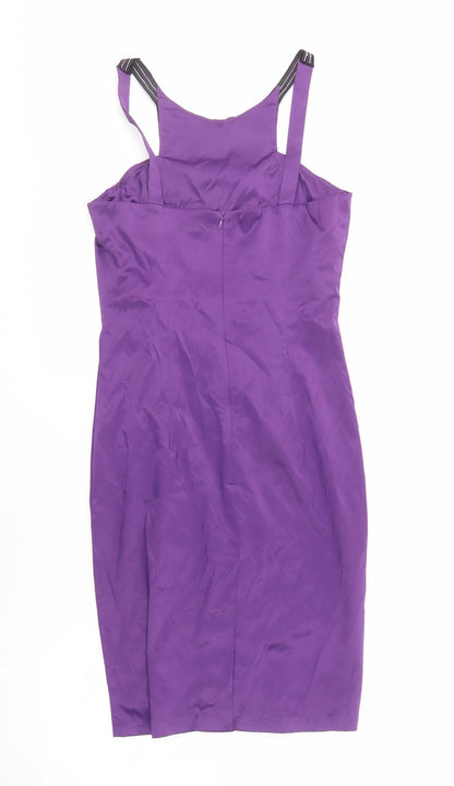Quiz Women's Purple Party Shift Dress Size 8