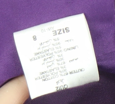 Quiz Women's Purple Party Shift Dress Size 8