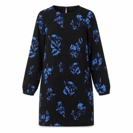 H&M Women's Black Floral Dress Size 8 Long Sleeve