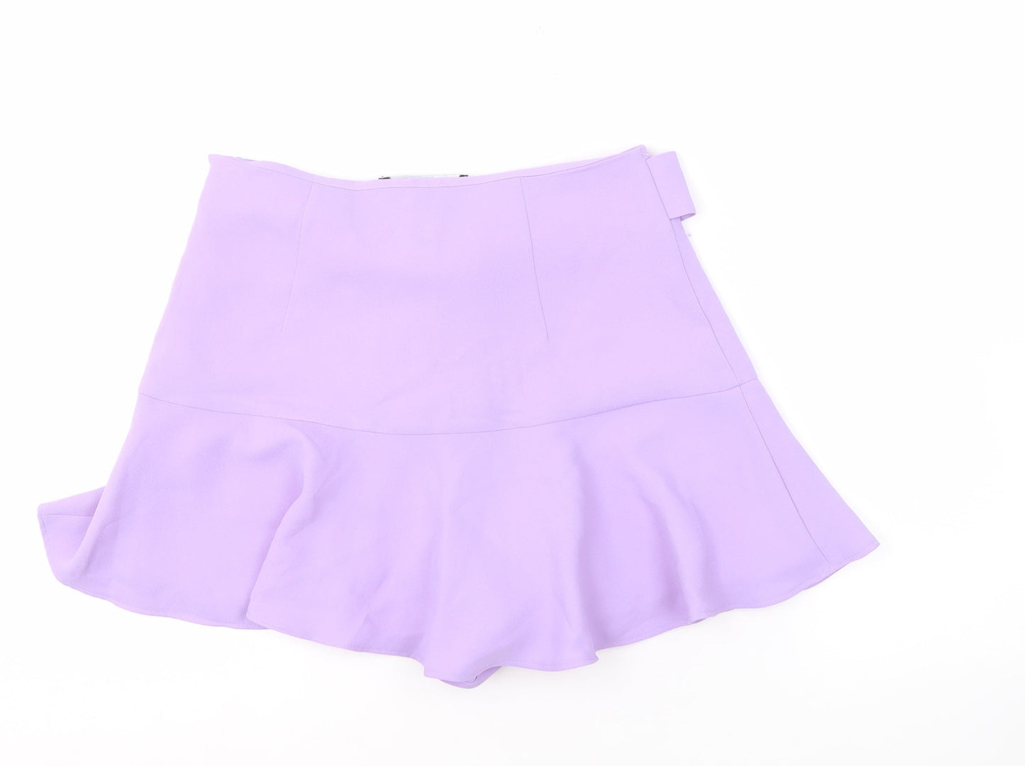 Zara Women's Purple Flare Skort with Bow, Size 5
