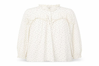 Front view of Savannah Miller Women's White Floral Blouse, size 22