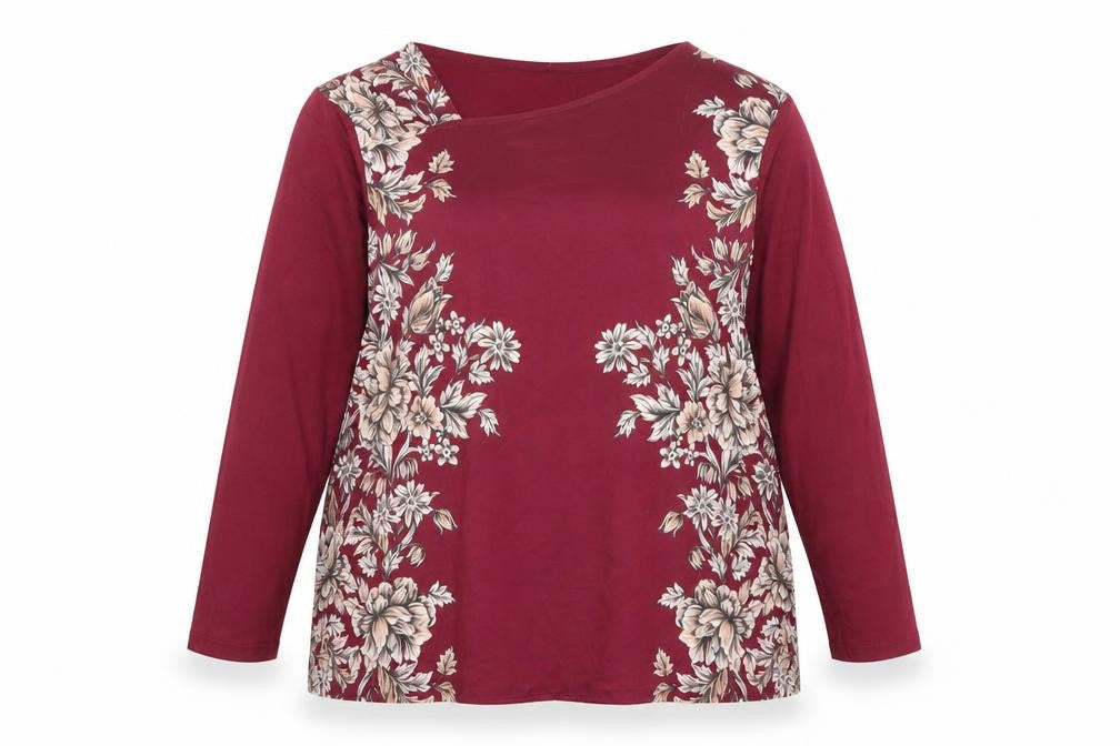 Marks & Spencer Women's Red Floral Blouse, Size 22