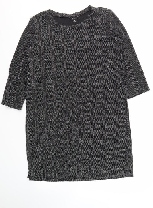 Monki Women's Black Herringbone Dress, Size M