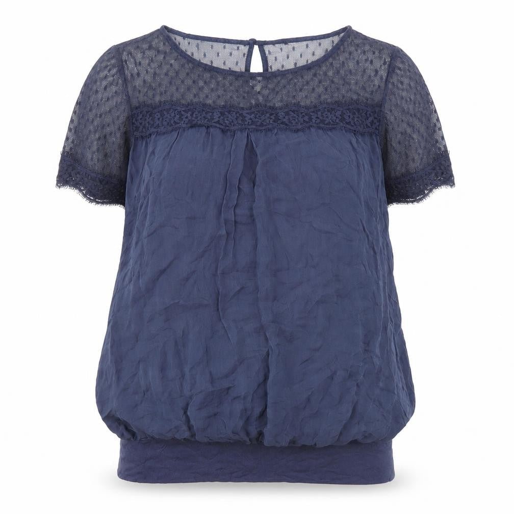Phase Eight Women's Blue Lace Blouse - Size L