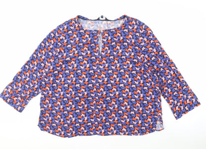 Additional front view of Crew Clothing Geometric Multicoloured Blouse 16