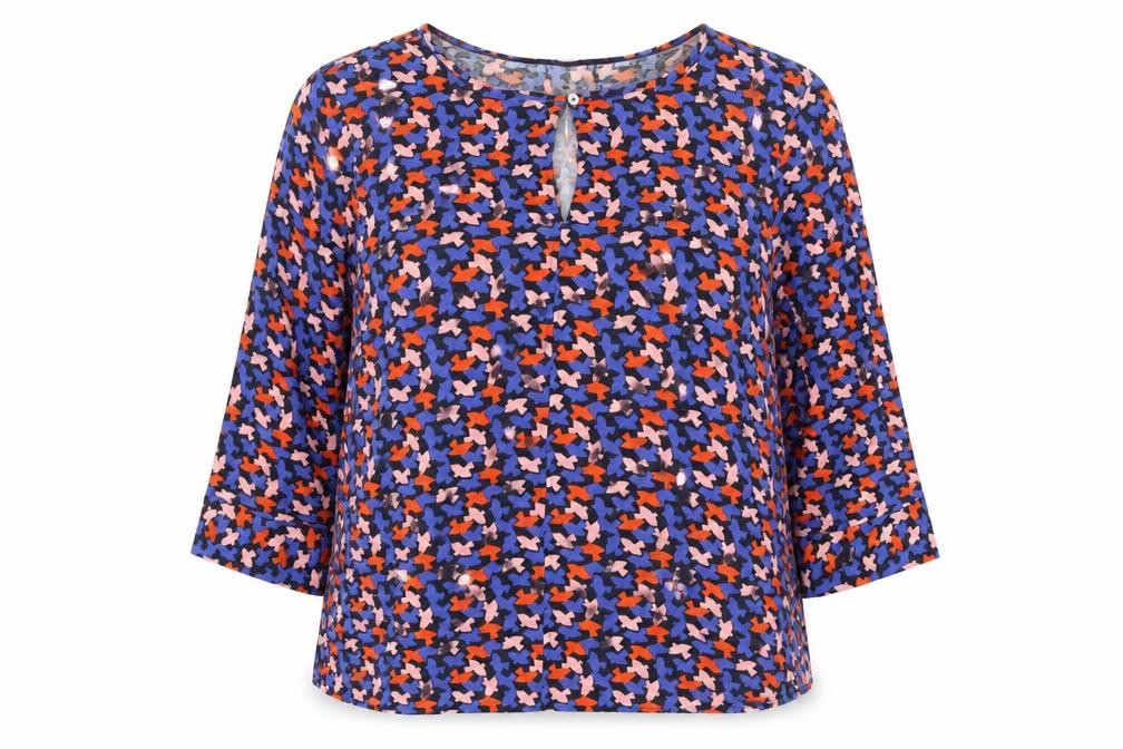 Crew Clothing Company Geometric Multicoloured Blouse 16