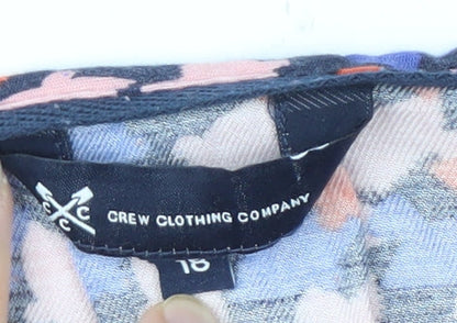 Brand and care label for Crew Clothing Geometric Multicoloured Blouse 16