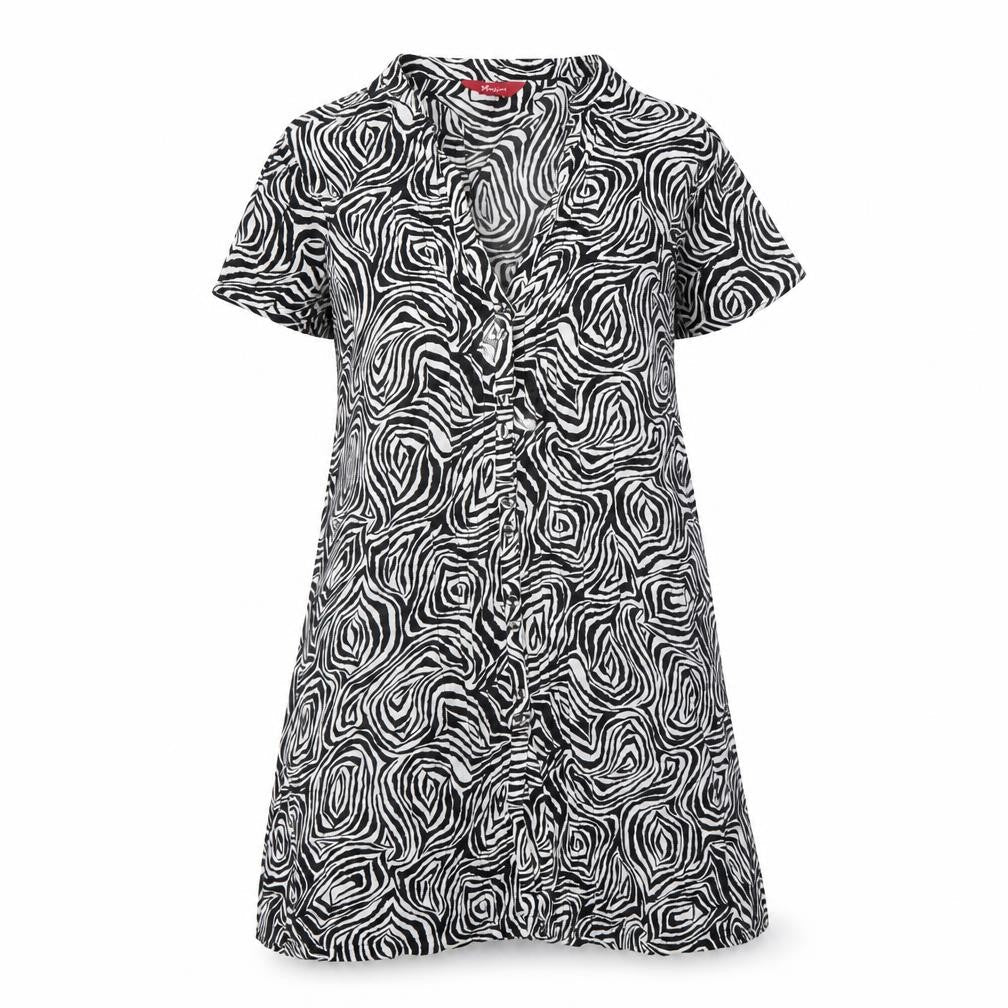 Monsoon Women's Black White Animal Print Dress Size 10