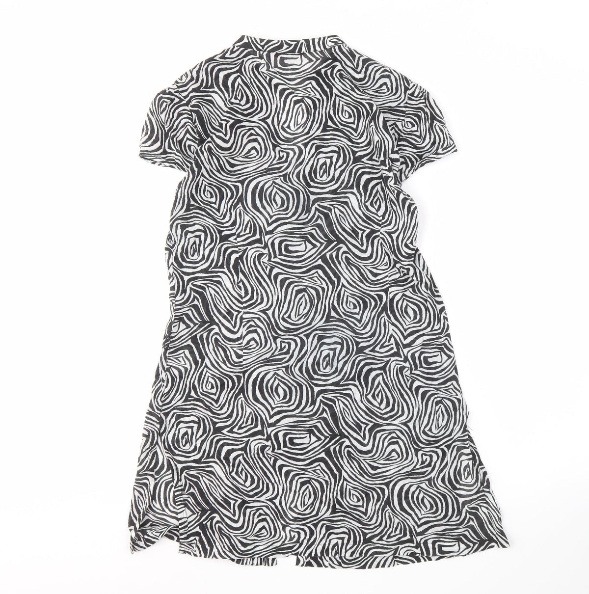Monsoon Women's Black White Animal Print Dress Size 10