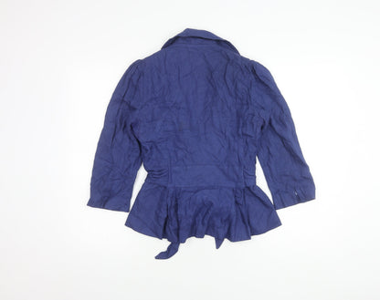 Topshop Women's Blue Blazer UK 10 Regular