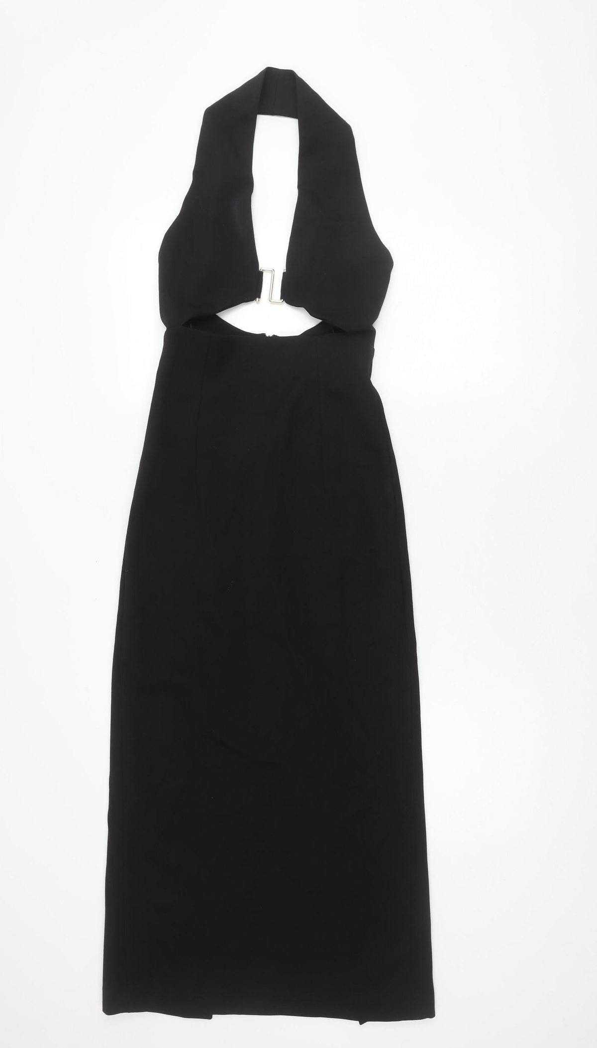 Zara Women’s Black Halter Midi Sheath Dress XS