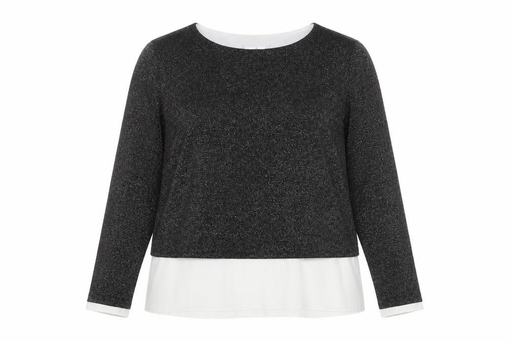 Wallis Petite Black Long Sleeve Top UK 12