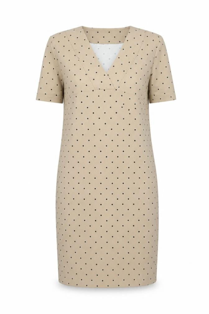 Marks & Spencer Women Beige Polka Dot Dress Size 12