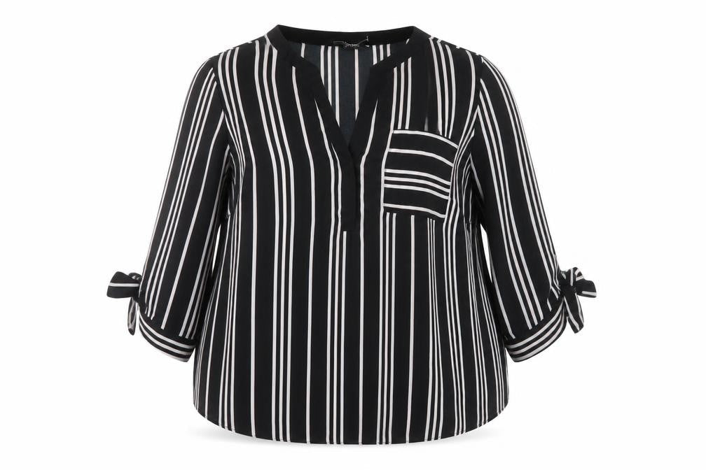 Debenhams Women's Black Striped Blouse Size 20