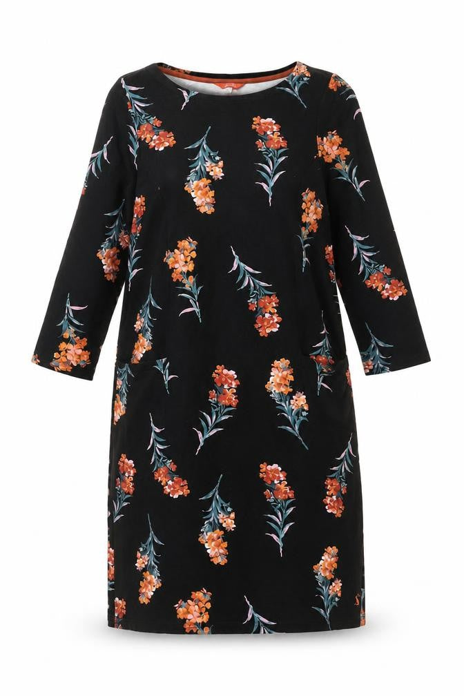 Joules Women's Black Floral Dress Size 8