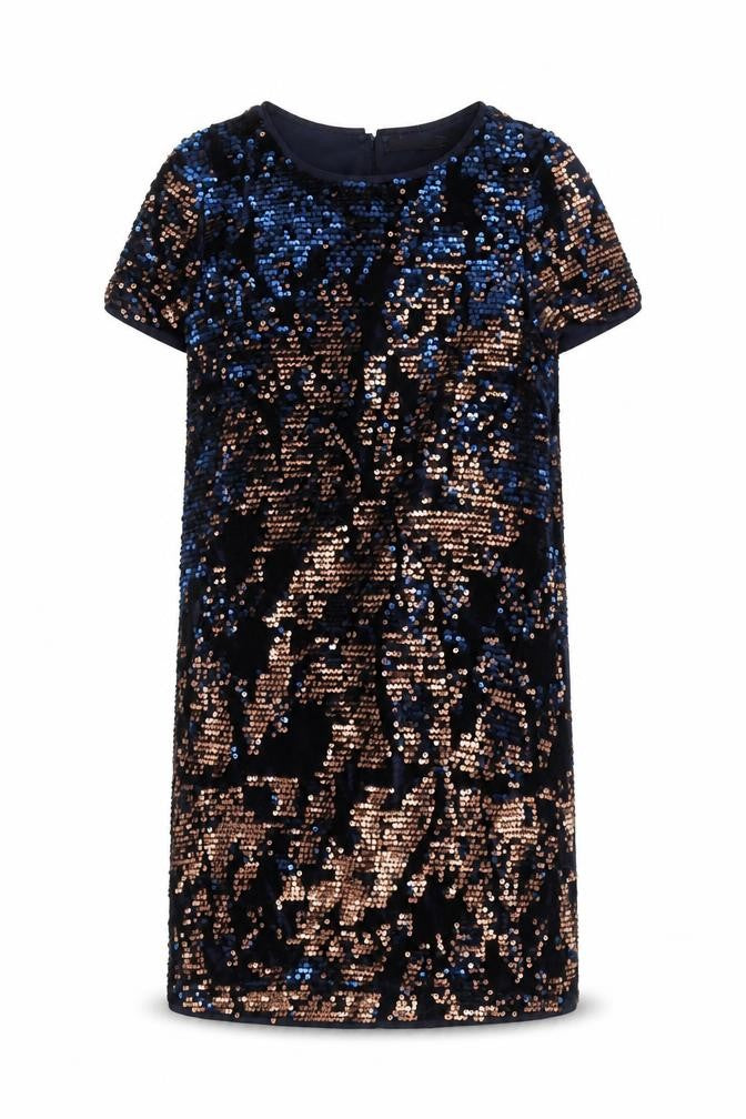 Marks & Spencer Girls Sequin Dress 11-12 Years Black Polyester