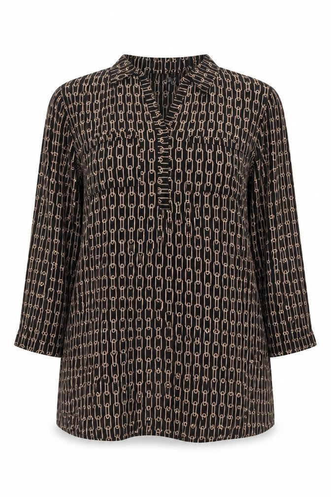Principles Women's Geometric 3/4 Sleeve Top Size 24