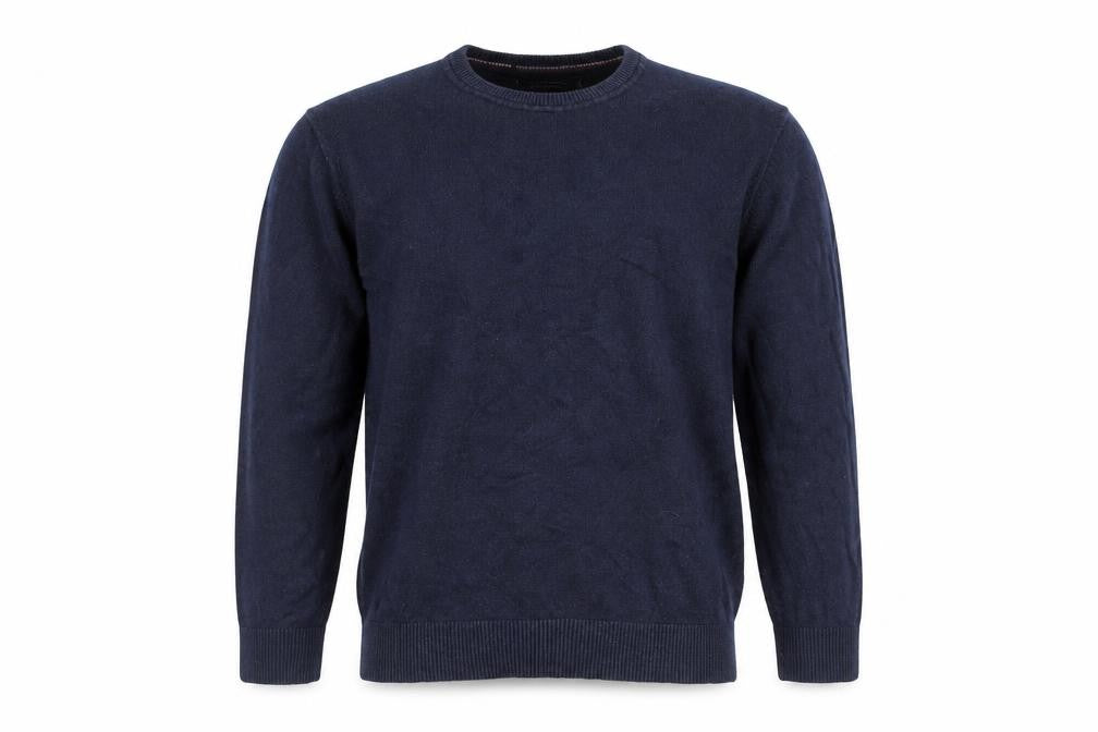 Tommy Hilfiger Men's Blue Cotton Cashmere Pullover M