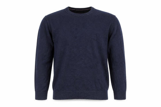 Tommy Hilfiger Men's Blue Cotton Cashmere Pullover M