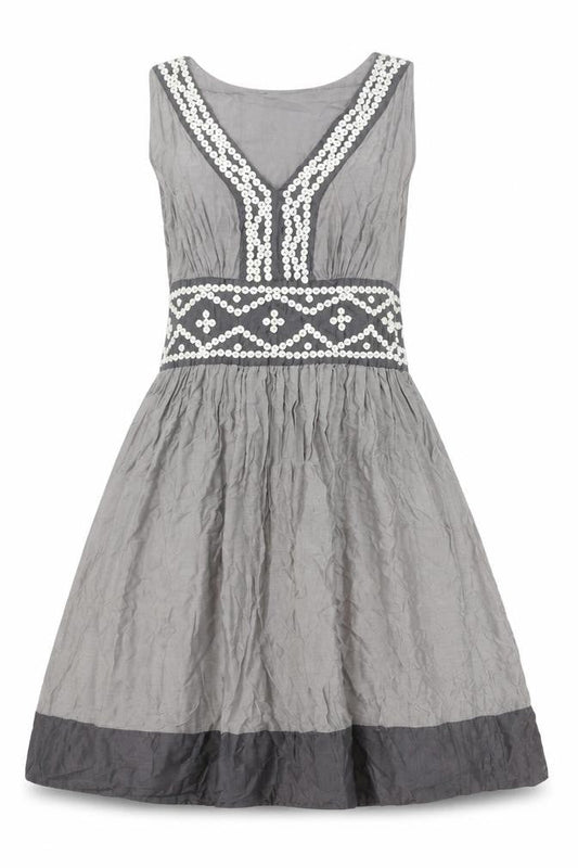 Phase Eight Women’s Grey A-Line Sleeveless Dress - Size 8