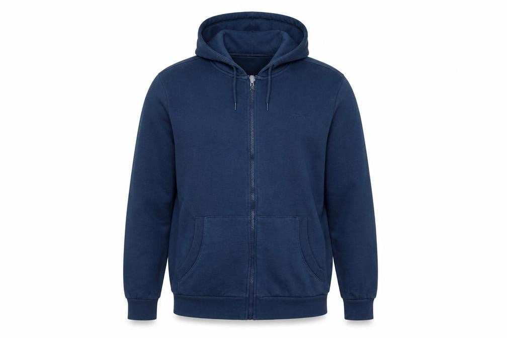 Slazenger Men's Blue Hooded Jacket, Size L, Full Zip